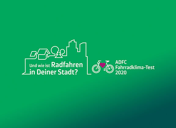Fahrradklima-Test Keyvisual grün Fahrradklima-Test Keyvisual grün